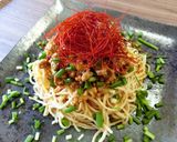 【糖質制限】うま辛！汁無し担担麺 大豆麺作り方7写真