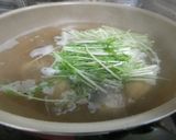 鶏と水菜の水炊き　本格、鶏ガラスープ作り方12写真