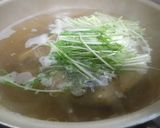 鶏と水菜の水炊き　本格、鶏ガラスープ作り方13写真