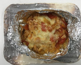 簡単！蒸し鶏でトマトとチーズのホイル焼き作り方8写真