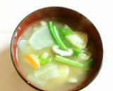 白カブと油揚げの味噌汁作り方18写真