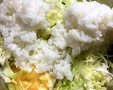 冷ご飯でキャベツたっぷりお好み焼き作り方1写真