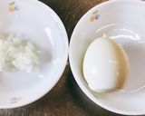 卵にのった卵タルタル サラダ作り方1写真