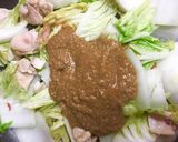 豆苗とモヤシの胡麻味噌なべ作り方3写真