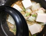 豆苗とモヤシの胡麻味噌なべ作り方4写真