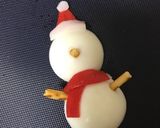 簡単♡ゆで卵deかわいい♡雪だるま♡作り方4写真