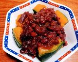 缶詰めとレンジで楽々♪あずきかぼちゃ♪作り方3写真