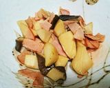 簡単！きのことベーコンでバタポン炒め作り方5写真