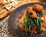 絶品！旬の牡蠣フライでトマトパスタ作り方7写真