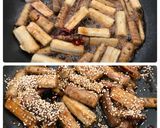 蒸し焼きdeゴボウの甘酢炒め＊作り方4写真