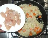 麦ご飯と茸鶏肉のピラフ♪簡単フライパンで作り方8写真