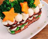 ミートローフやハムで☆クリスマスケーキ風作り方10写真