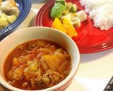 鶏肉のりんご&トマトピューレ煮込み作り方20写真