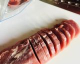 簡単☆豚ヒレブロックのフィリピン風味付け作り方1写真