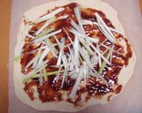 和風ピザ　菜の花のピザ（みそ風味）作り方3写真