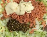 キャベツと鮭フレークのホットサンド風作り方3写真
