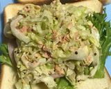 キャベツと鮭フレークのホットサンド風作り方5写真
