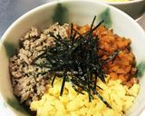 フライパン1つで作る3色そぼろ丼作り方7写真