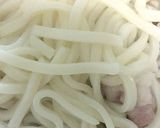 冷凍うどんで簡単夜食 ポン酢 つゆ 卵作り方2写真
