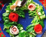 生ハムローズのクリスマスリースサラダ作り方9写真