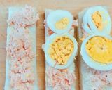 朝食に！鮭フレークと卵のオープンサンド作り方4写真