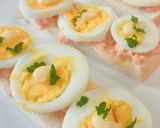 朝食に！鮭フレークと卵のオープンサンド作り方5写真