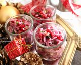 ザクロと赤玉ねぎのクリスマスカラーマリネ作り方3写真