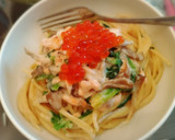 いくらと鮭ときのこのクリームパスタ♡作り方9写真