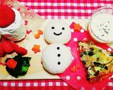 1歳X'mas♡蒸しパンキャンドルケーキ作り方5写真