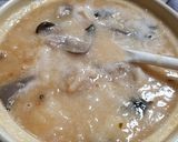 天然ヒラタケと肉まんのお粥作り方8写真