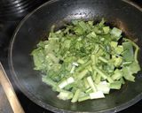 かぶの葉クリームソースのパスタ作り方3写真
