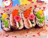 キンパ風おにぎらず★クリスマスラッピング作り方3写真