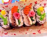キンパ風おにぎらず★クリスマスラッピング作り方4写真