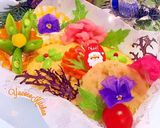 フラワーオムライス★クリスマス弁当作り方1写真