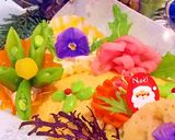 フラワーオムライス★クリスマス弁当作り方2写真