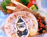 サンタのりあーと★チキン、クリスマス弁当作り方2写真