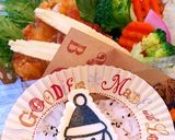 サンタのりあーと★チキン、クリスマス弁当作り方4写真