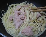 アーモンドミルクでツナと豆のパスタ作り方1写真