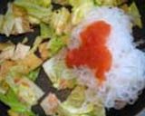 【ダイエット】明太キャベツの白滝パスタ作り方4写真