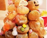 プチシュークリームでクリスマスツリー気分作り方8写真