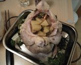 クリスマスの鳥の丸焼き(リンゴ入り)作り方4写真