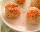 お刺身サーモン余ったら～握り飯～作り方3写真