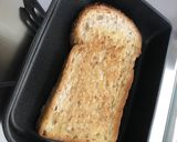 フライパンdeサクっと焼きパン+トマト＊作り方3写真