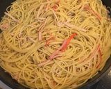 焦がし葱と納豆とツナのパスタ作り方4写真