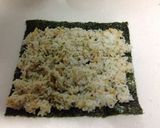 行楽弁当「の」の字巻き☆あげ玉巻き作り方3写真