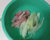 簡単！朝食に〜ベーコンスクランブルエッグ作り方1写真
