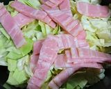 きゃべつとベーコンのミルクスープ♪作り方1写真