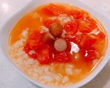 レンジで簡単、チョイ辛トマトスープごはん作り方4写真