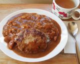 カレーライス☆ハンバーグを添えて・・♪作り方5写真
