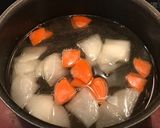 我が家の、鶏肉大根人参入り、関東風雑煮！作り方3写真